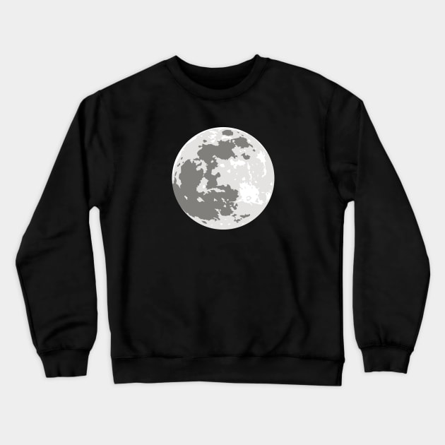 Full Moon Simple Vector Design Crewneck Sweatshirt by LucentJourneys